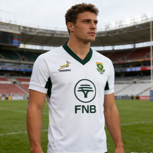 Mens Fashion Rugby Shirts - 南アフリカ スプリングボックス グリーン ゴールド ラグビー ジャージ
