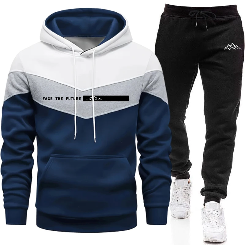 Mens Fashion Suits - 秋冬デイリーカジュアルスポーツジョギングスーツ男性用アウトドアファッションスウェットシャツセット2026年新作メンズセットフーディーとスウェットパンツ