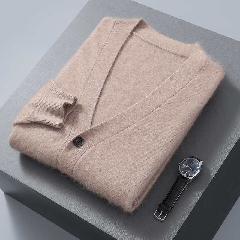 Men'S Fashion V Neck Sweater - メンズ長袖ベルベットカーディガン,セーター,暖かいセーター,韓国版,ファッショナブル,送料無料,冬,2023