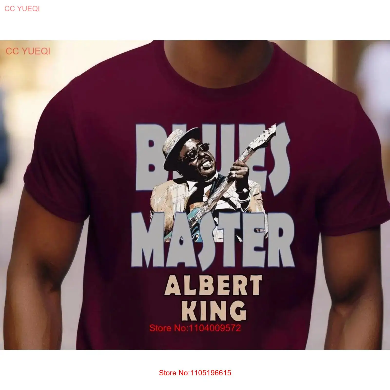 Men Fashion King - アルバート・キング・ブルース音楽Tシャツは、オリジナルのマスターズ・ヴィンテージ・ウォッシュド・ファッションデザイナー服の輝きを称賛しています