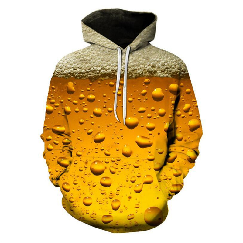 Men'S Fashion Hamburg - メンズ3Dプリントビールトラックスーツ,カジュアルパーカー,グラフィックスウェットシャツ,フード付きセーター,面白いファッション,新しいコレクション2024