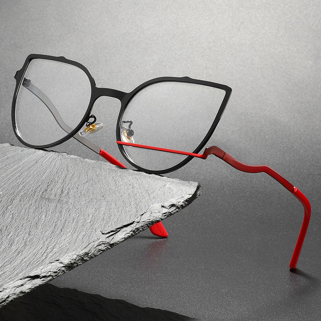 抗青色光メガネ金属大型フレーム眼鏡幾何学的な非処方光学女性男 - Men'S Fashion Non Prescription Glasses のレビューと価格