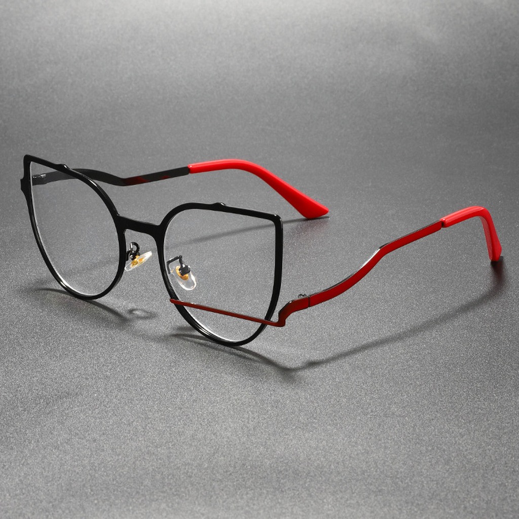 抗青色光メガネ金属大型フレーム眼鏡幾何学的な非処方光学女性男 - Men'S Fashion Non Prescription Glasses のレビューと価格