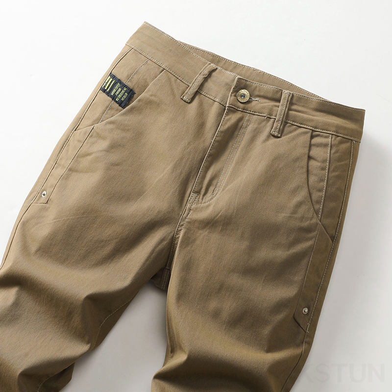 Kstun-メンズストレートパンツ,カジュアル,ベーシック, - Men'S Fashion Khaki Pants のレビューと価格