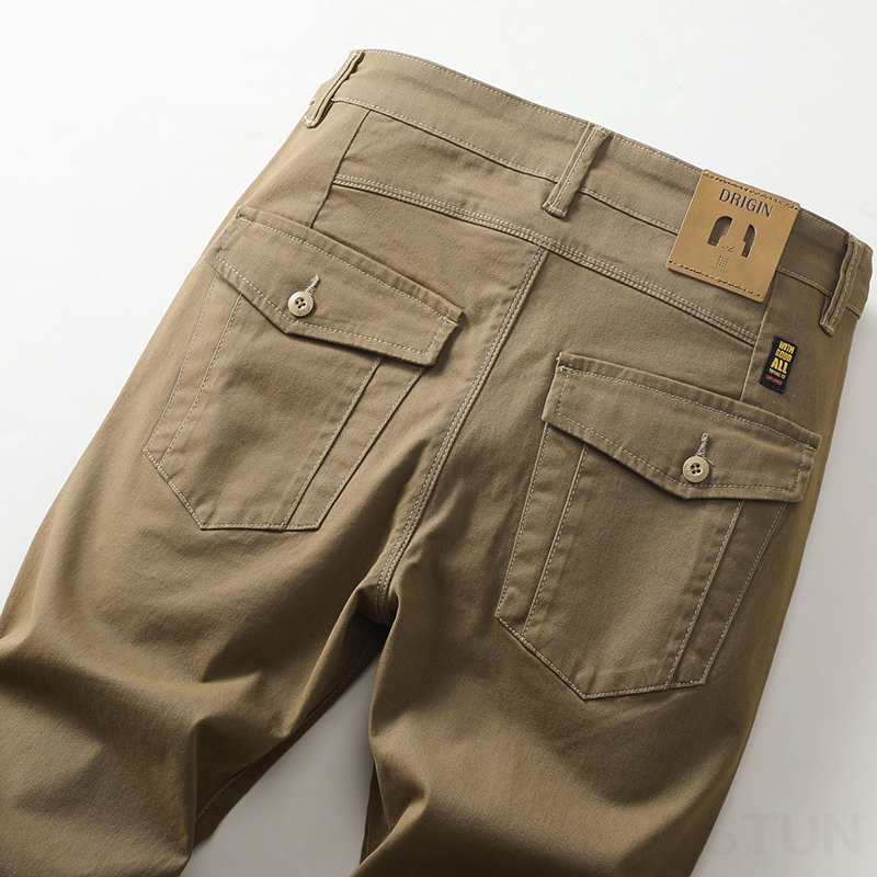 Kstun-メンズストレートパンツ,カジュアル,ベーシック, - Men'S Fashion Khaki Pants のレビューと価格