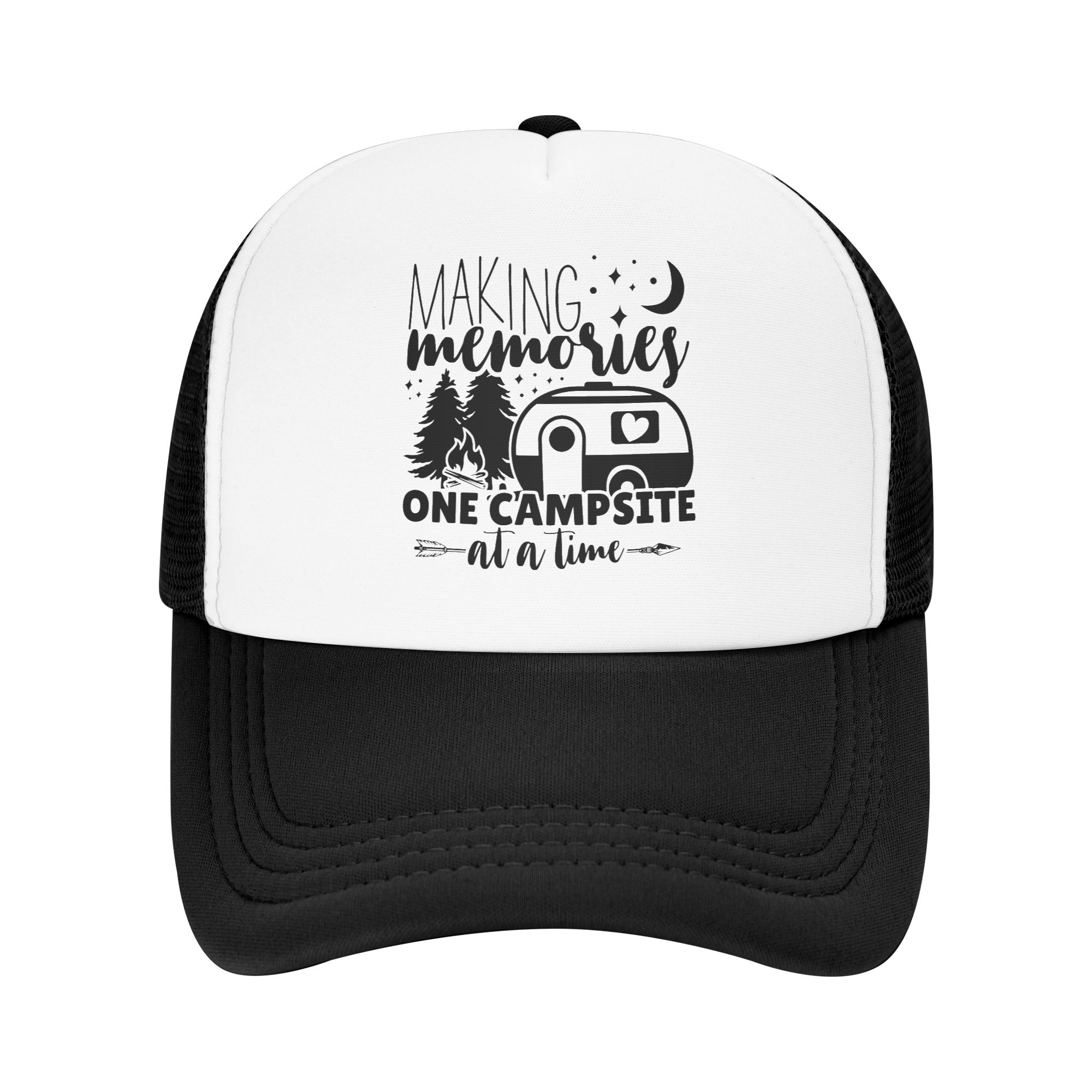 クラシックユニセックスアドベンチャーキャンプハッピーキャンパ - Trucker Hat Cap のレビューと価格