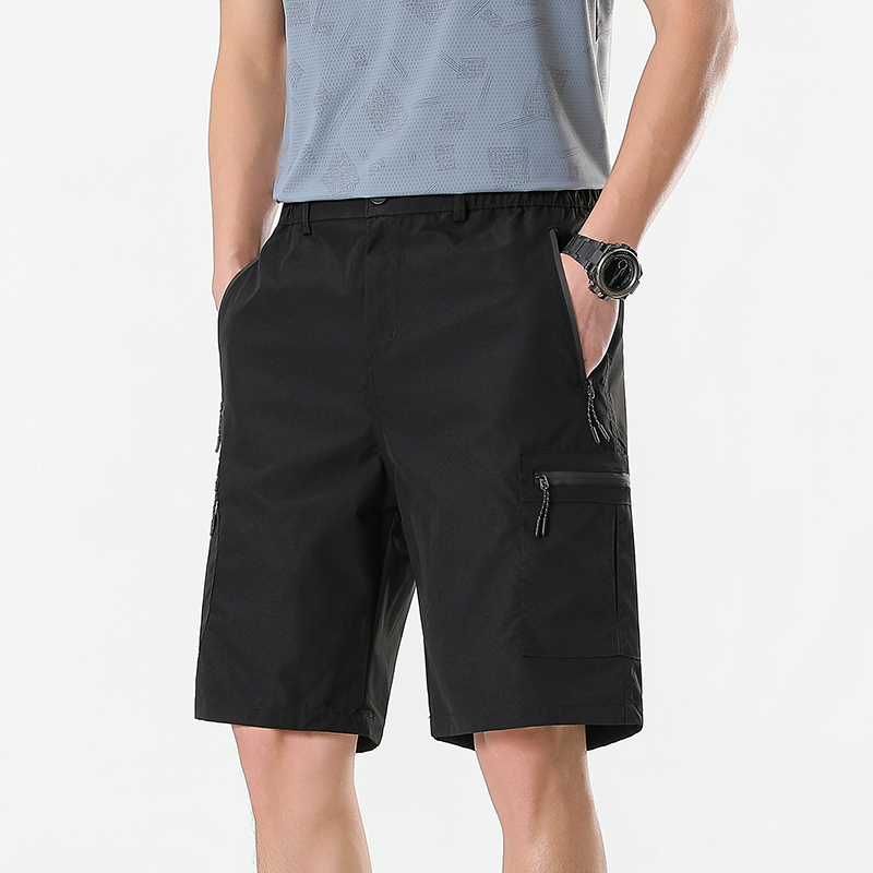 メンズカーゴショーツ膝丈パンツジッパーポケット付きサマー速乾 - Men'S Fashion Trousers のレビューと価格