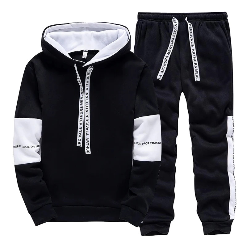 トラックスーツ男性用カジュアルフード付きスウェットシャツアウ - Mens Fashion Suits のレビューと価格