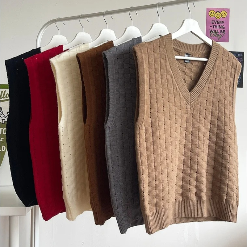 メンズセーターベスト秋のベーシックトップスカジュアルベスト男 - Men'S Fashion V Neck Sweater のレビューと価格