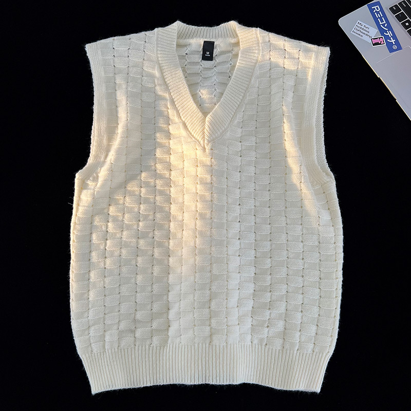 メンズセーターベスト秋のベーシックトップスカジュアルベスト男 - Men'S Fashion V Neck Sweater のレビューと価格