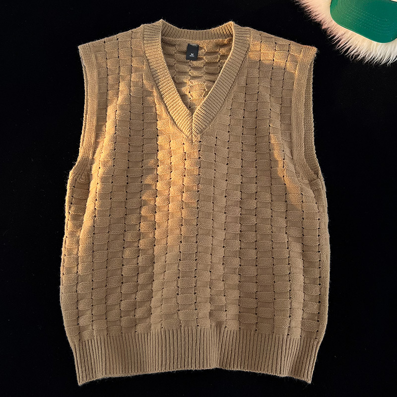 メンズセーターベスト秋のベーシックトップスカジュアルベスト男 - Men'S Fashion V Neck Sweater のレビューと価格