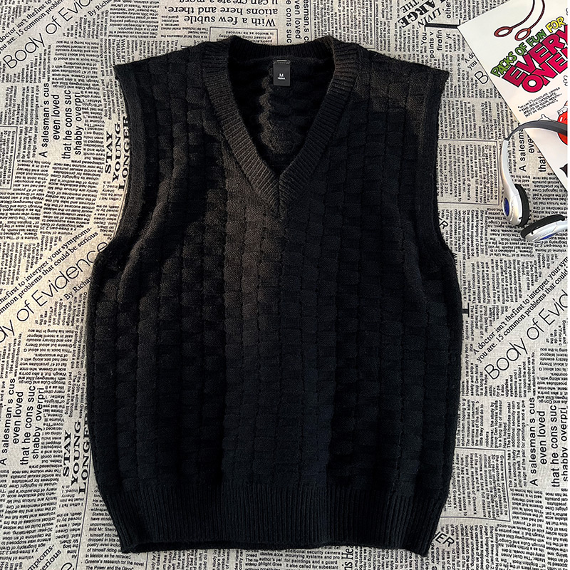 メンズセーターベスト秋のベーシックトップスカジュアルベスト男 - Men'S Fashion V Neck Sweater のレビューと価格