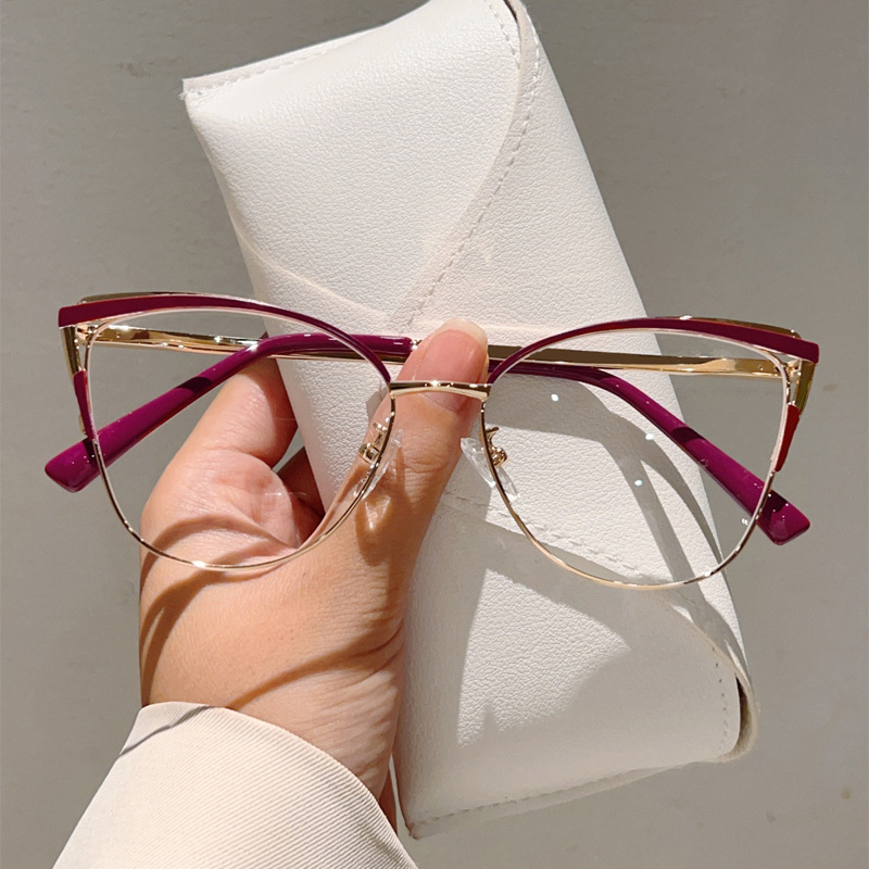 最新トレンドのキャットアイ型、ブルーライトカットメガネフレー - Men'S Fashion Non Prescription Glasses のレビューと価格