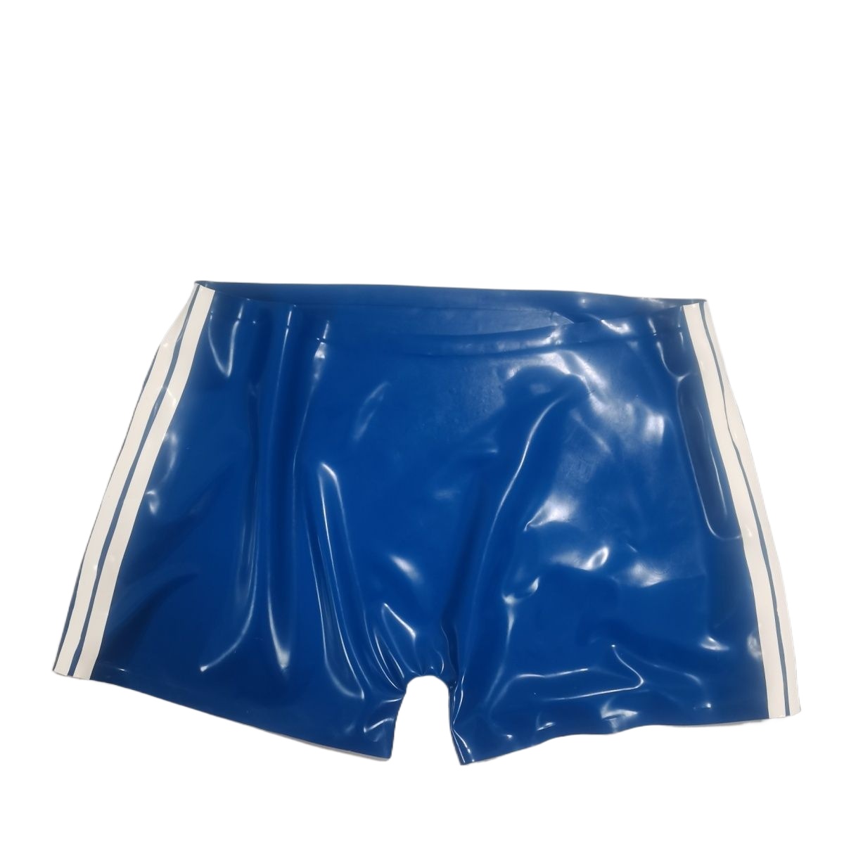 メンズ メタリックパープルブルー ラテックス ローウエスト  - Swim Trunk Shorts のレビューと価格