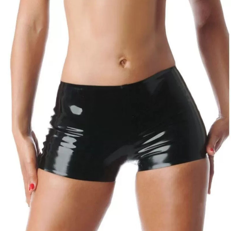 メンズ メタリックパープルブルー ラテックス ローウエスト  - Swim Trunk Shorts のレビューと価格