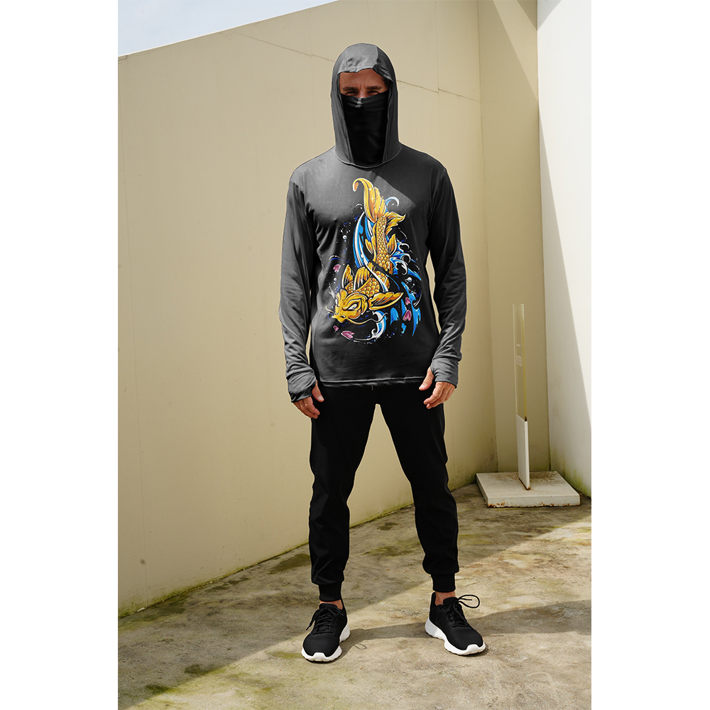 釣り用シャツ メンズ 日焼け防止 フード付きマスク 一体型  - Mens Fashion Casual のレビューと価格