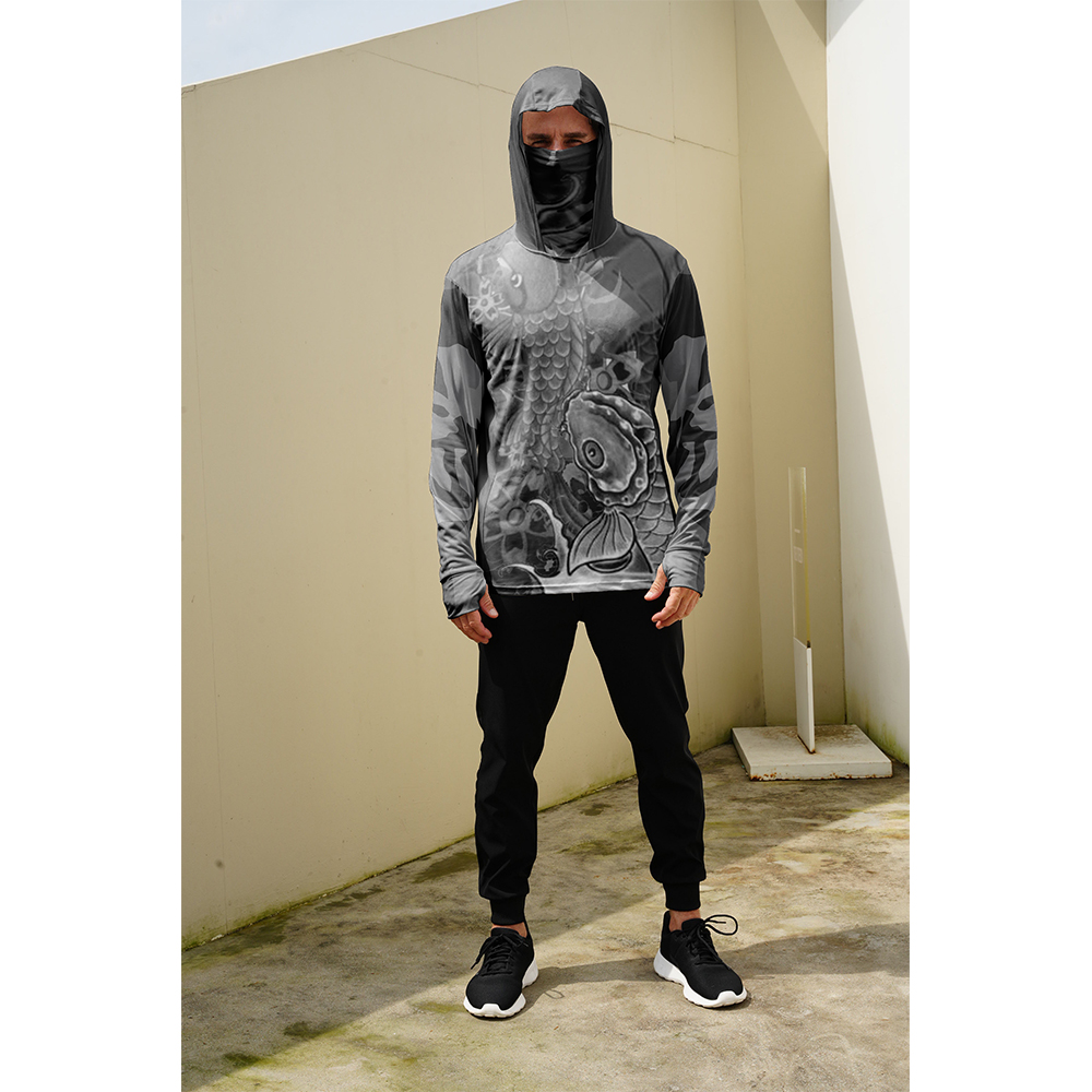 釣り用シャツ メンズ 日焼け防止 フード付きマスク 一体型  - Mens Fashion Casual のレビューと価格