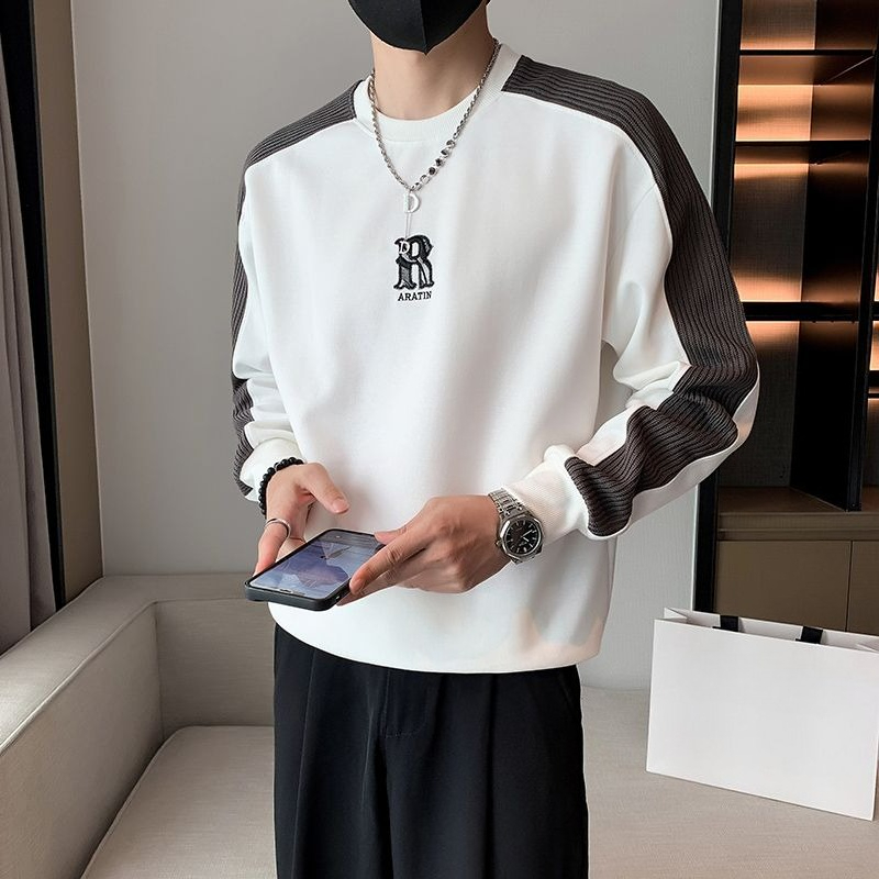 アルファベットブラックメンズプルオーバーレジャースプライシン - Men'S Fashion Deals のレビューと価格