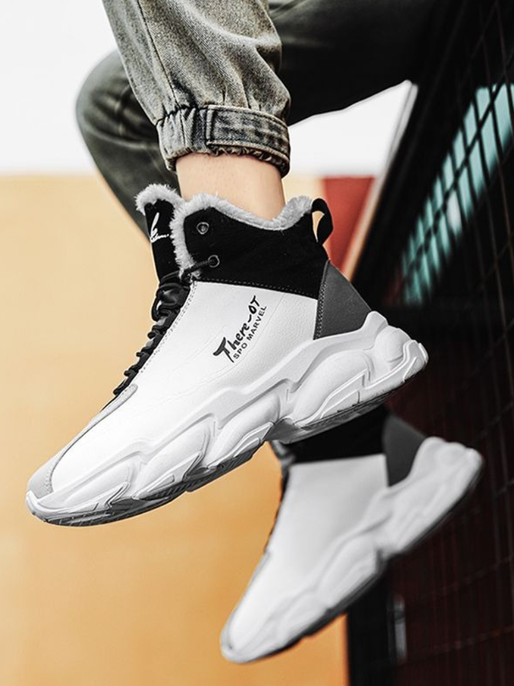 メンズ用レースアッププラットフォーム暖かい冬用ハイカットブー - Men'S Fashion Deals のレビューと価格