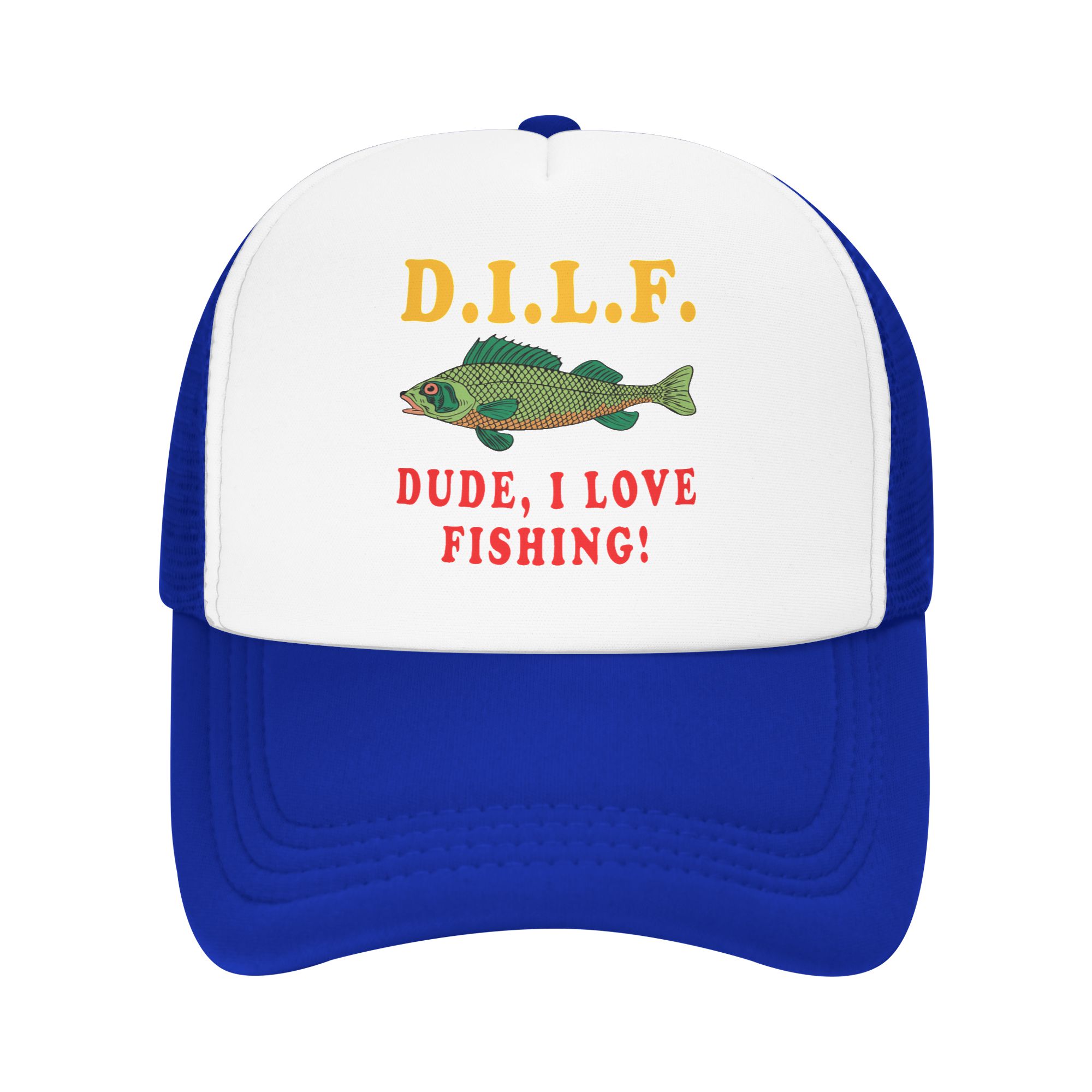 Dude I Love Fishing DILF ミームベー - Trucker Hat Cap のレビューと価格