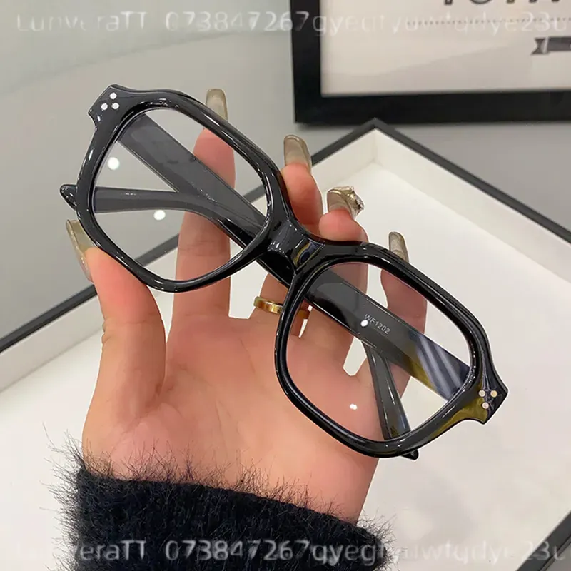 ユニセックス レトロ オーバル型 度なしメガネ ブラックプラ - Men'S Fashion Non Prescription Glasses のレビューと価格