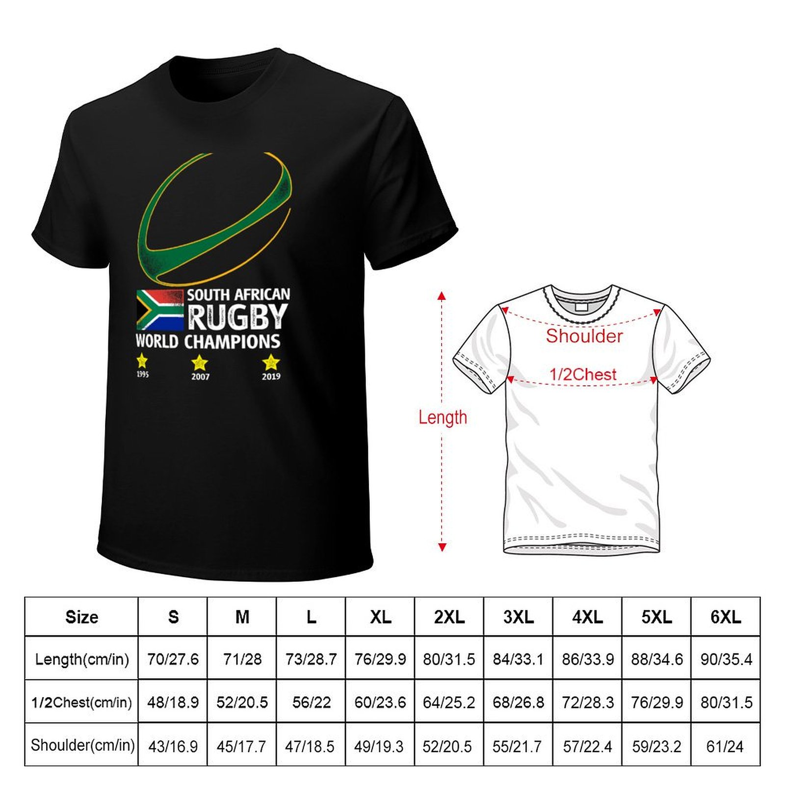 ラグビー南アフリカ世界選手権Tシャツ ファッション シンプル - Mens Fashion Rugby Shirts のレビューと価格