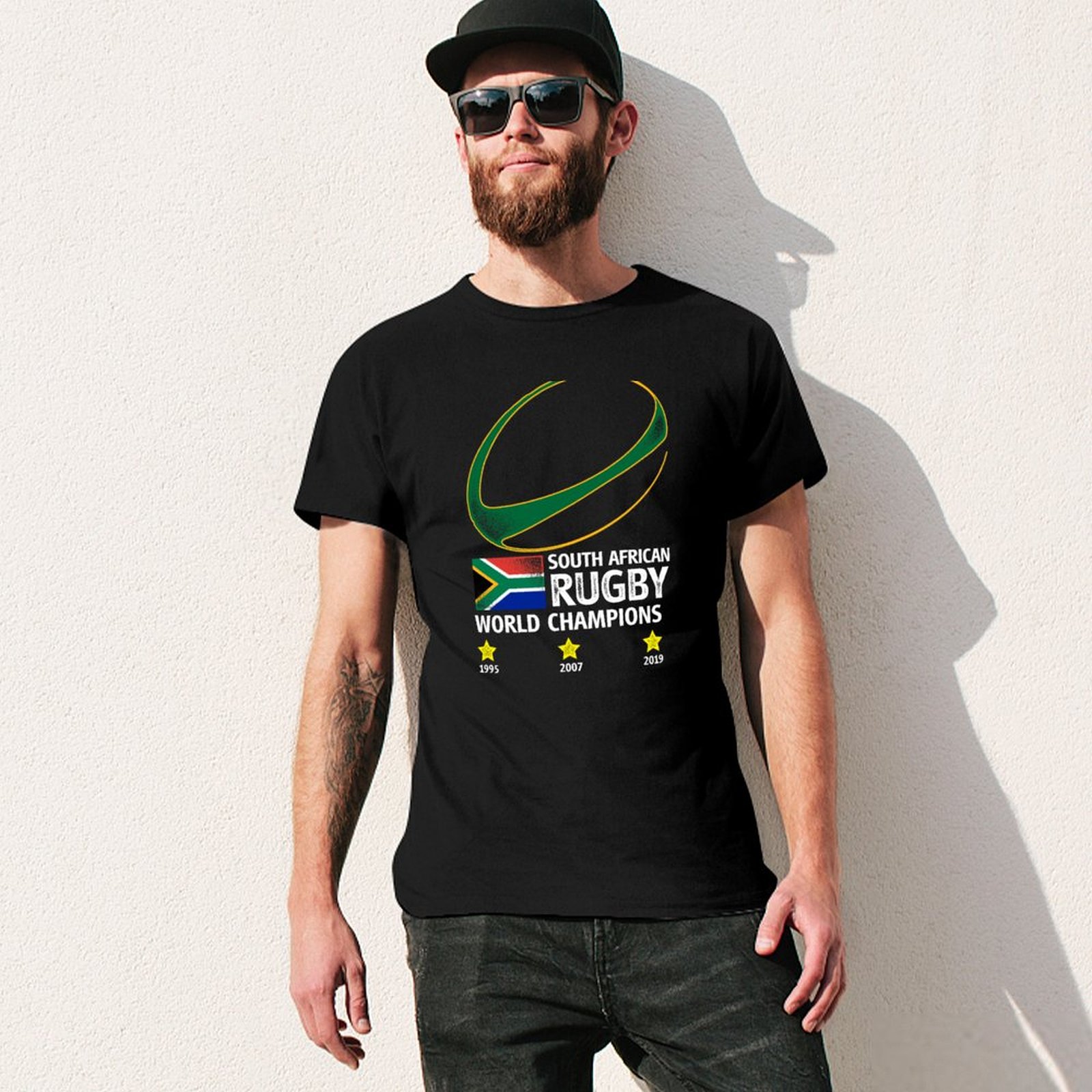 ラグビー南アフリカ世界選手権Tシャツ ファッション シンプル - Mens Fashion Rugby Shirts のレビューと価格