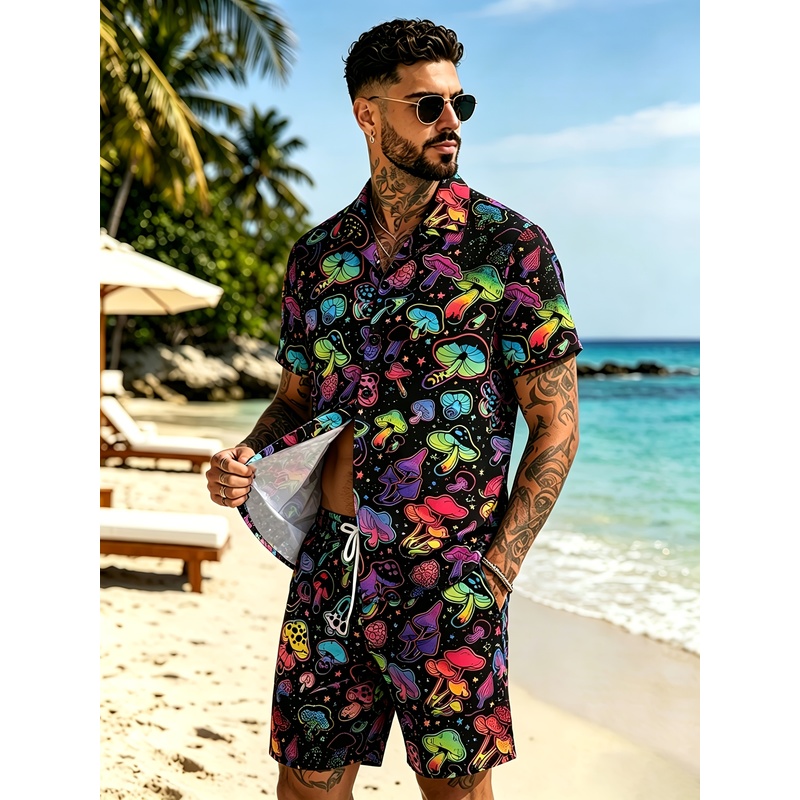 メンズファッション 3D キノコプリントスーツ 快適な生地を - Mens Fashion Suits のレビューと価格