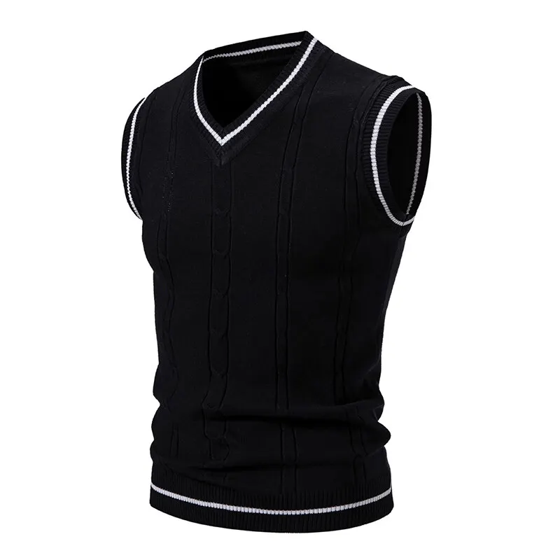 秋のメンズ V ネックニットベストスリムフィットニットノース - Men'S Fashion V Neck Sweater のレビューと価格
