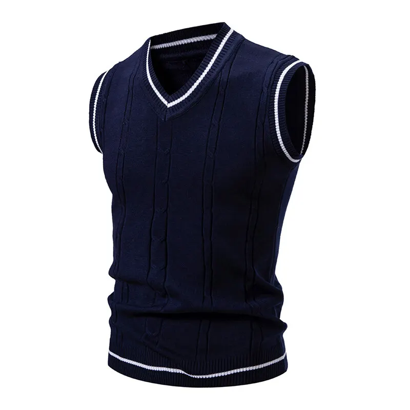 秋のメンズ V ネックニットベストスリムフィットニットノース - Men'S Fashion V Neck Sweater のレビューと価格