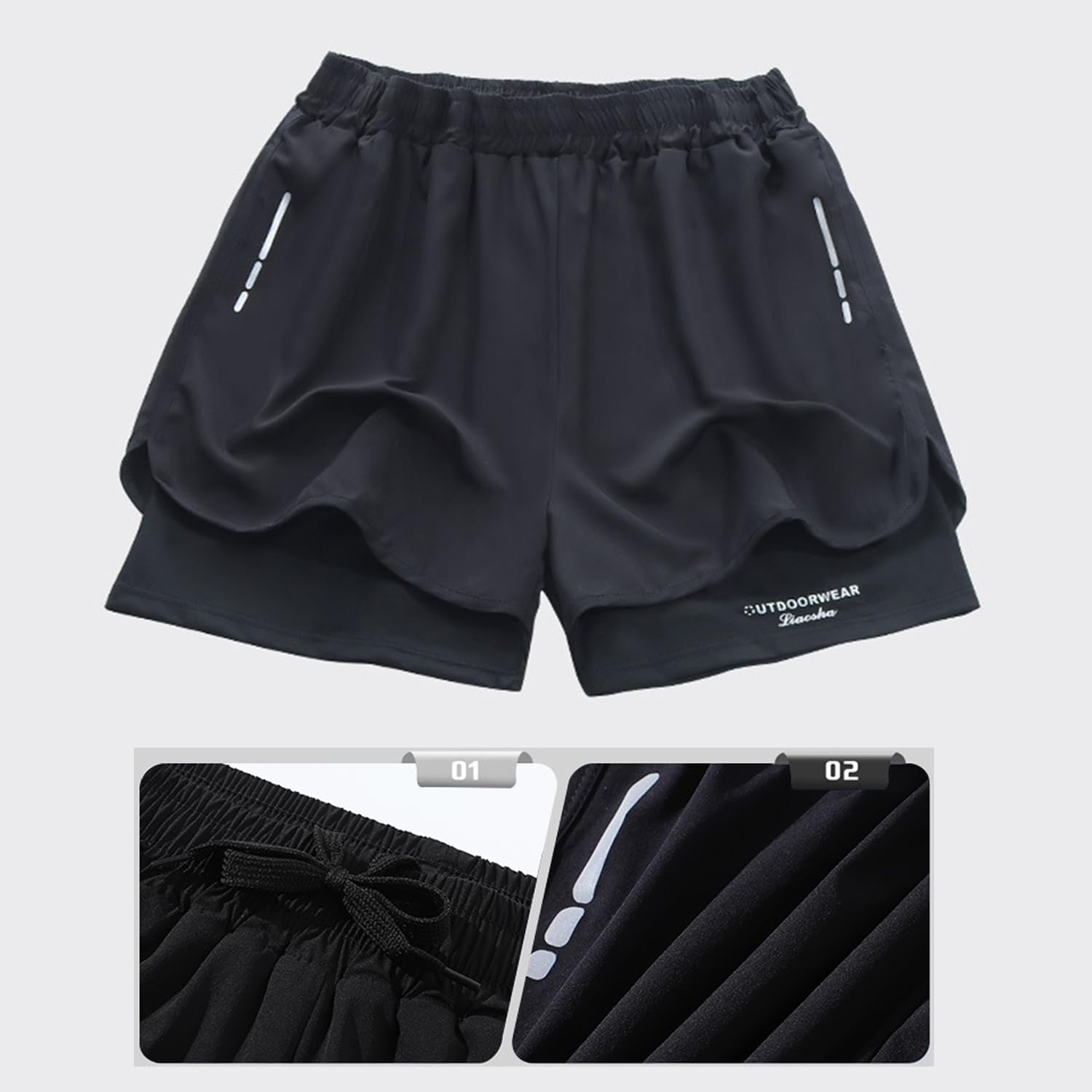 メンズ水着 クイックドライ アスレチックショーツ コンプレッ - Swim Trunk Shorts のレビューと価格