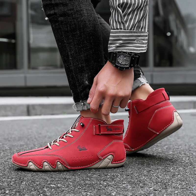メンズブーツ新ファッション高級ワークブーツ屋外プラットフォー - Men'S Fashion Deals のレビューと価格