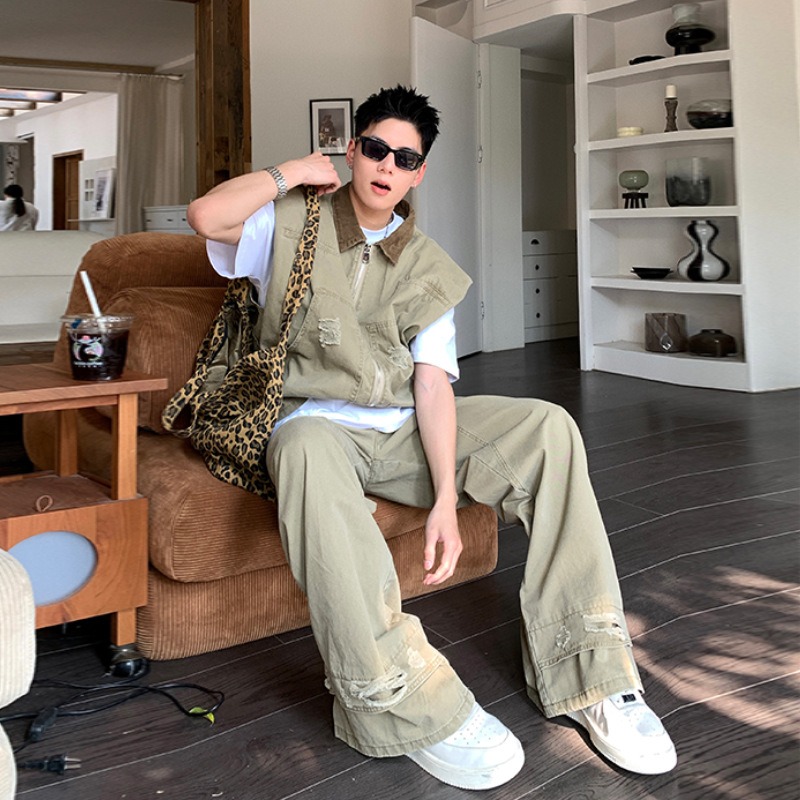 アメリカのファッションブランドレトロデニムジャケットメンズ夏 - Mens Fashion Casual のレビューと価格
