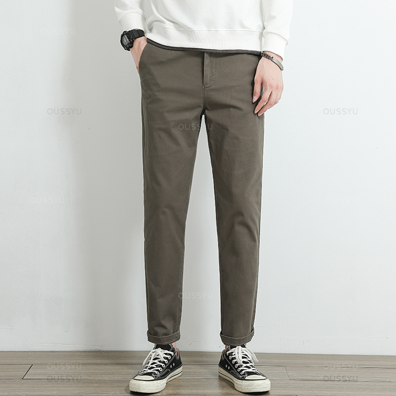 2026年秋 カーキチノカジュアルパンツ メンズ 97%コッ - Men'S Fashion Khaki Pants のレビューと価格