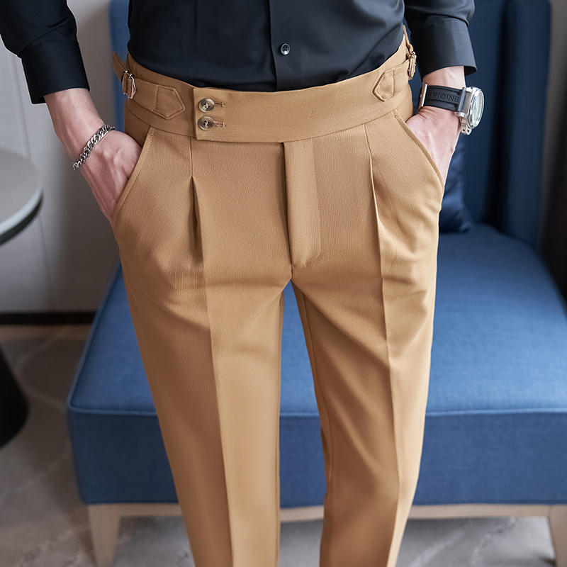 2026 新しい黒メンズスーツズボン、ファッションカジュアル - Men'S Fashion Khaki Pants のレビューと価格