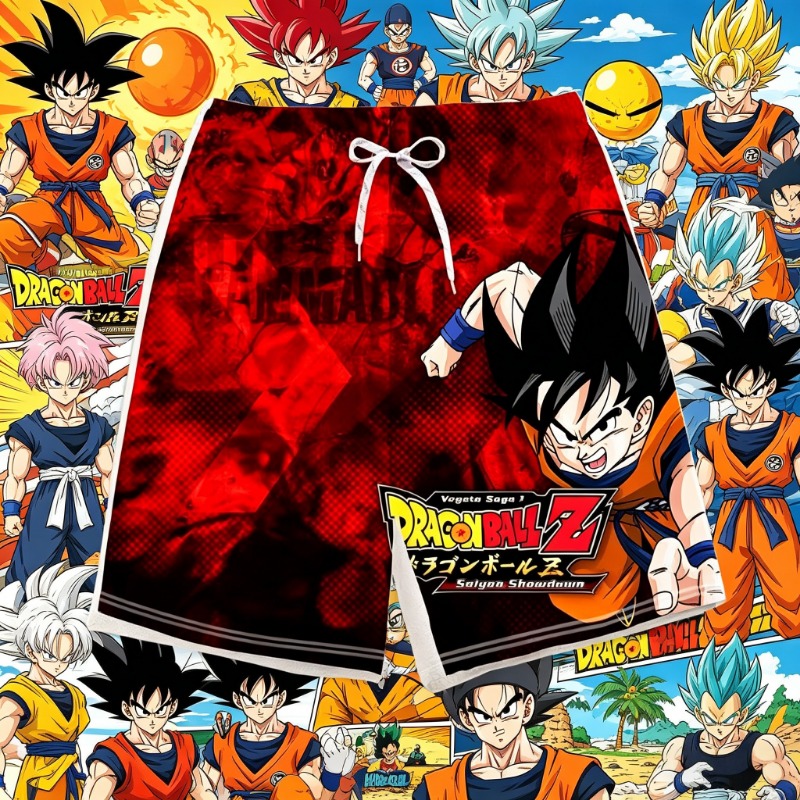 2026年トレンドドラゴンボールプリント子供用ショートパンツ - Swim Trunk Shorts のレビューと価格