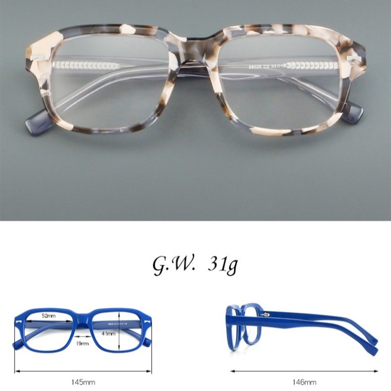 アセテート光学メガネフレーム男性女性黒スクエア眼鏡ファッショ - Men'S Fashion Non Prescription Glasses のレビューと価格