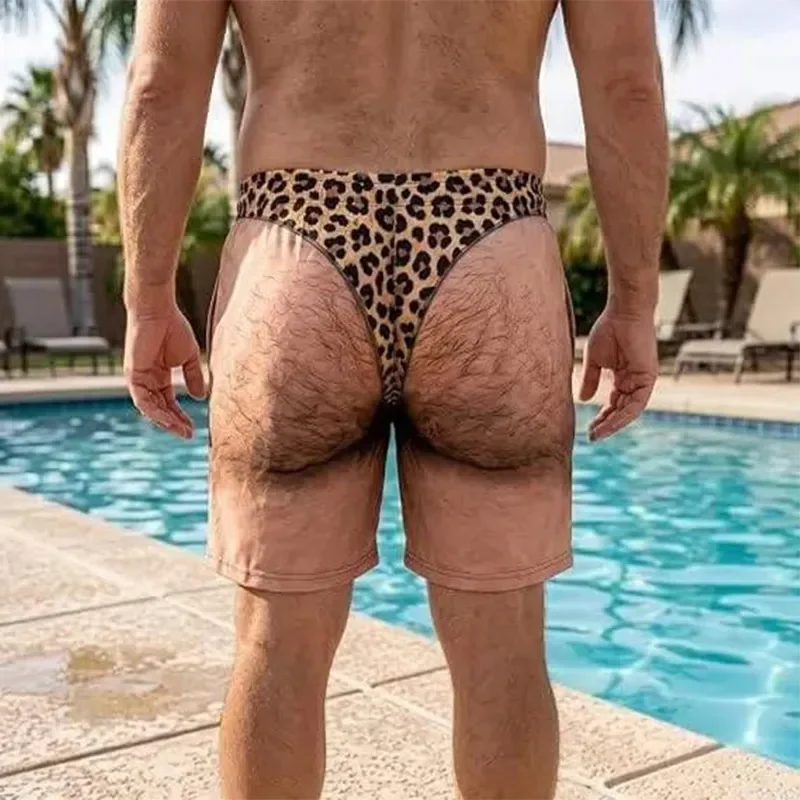 メンズ 面白い ダサい スイムトランクス ノベルティ レオパ - Swim Trunk Shorts のレビューと価格