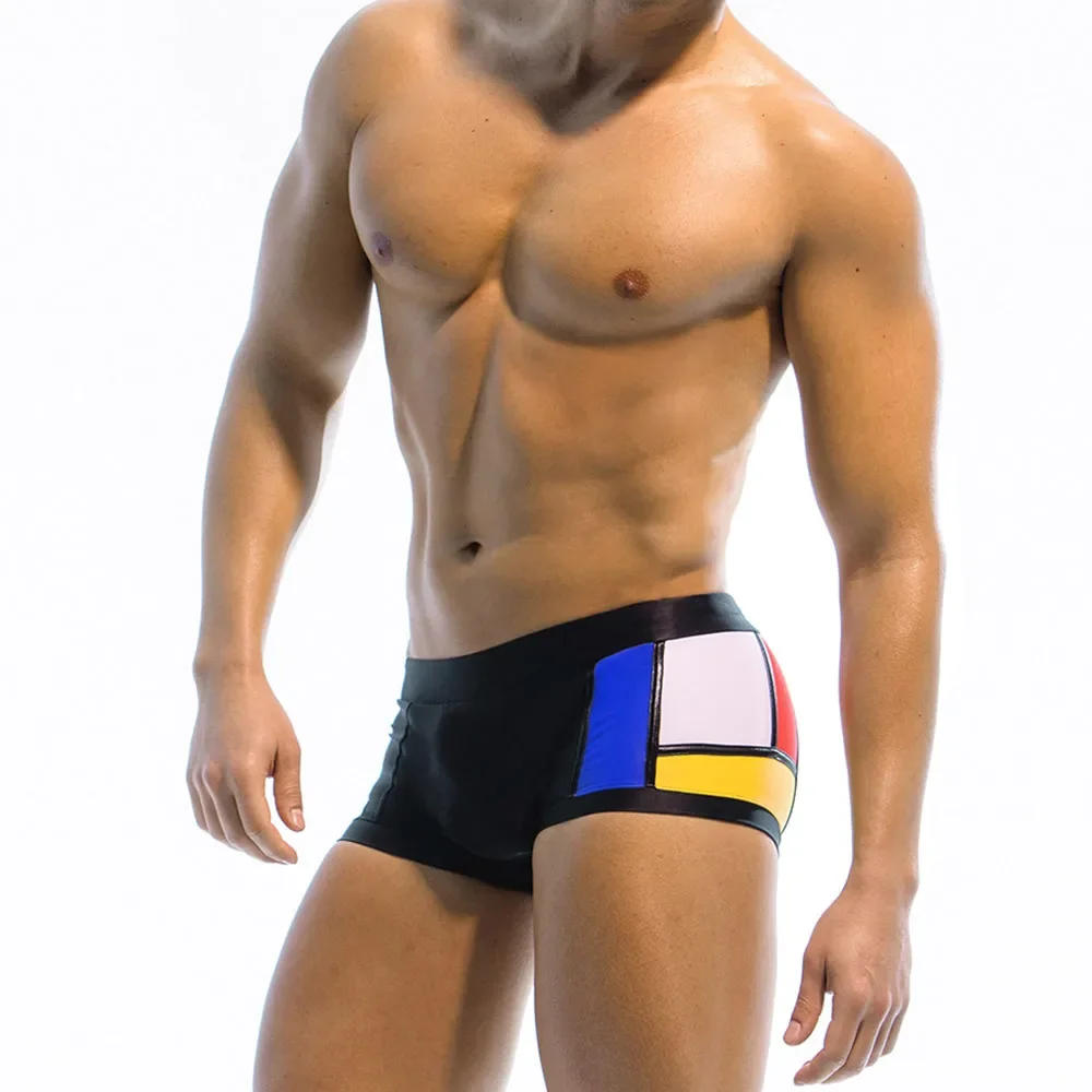 メンズカラーブロックサーフショーツパンツ、水着、水着、ボクサ - Swim Trunk Shorts のレビューと価格