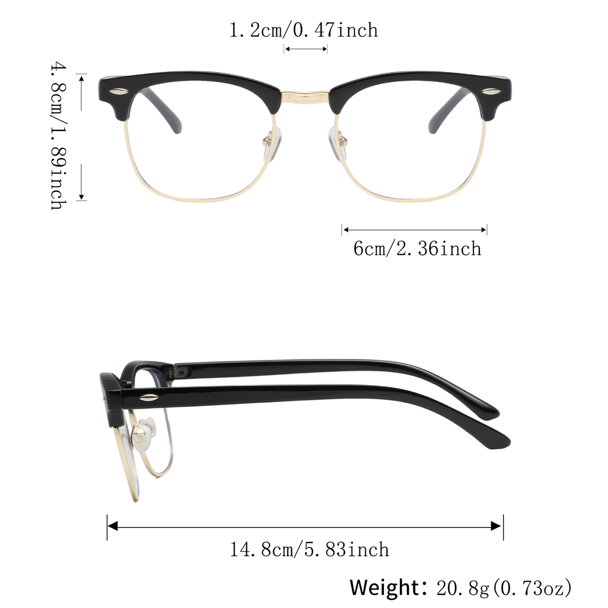 メンズメタルスクエアオーバルリベットレトロ個性シンプルカジュ - Men'S Fashion Non Prescription Glasses のレビューと価格