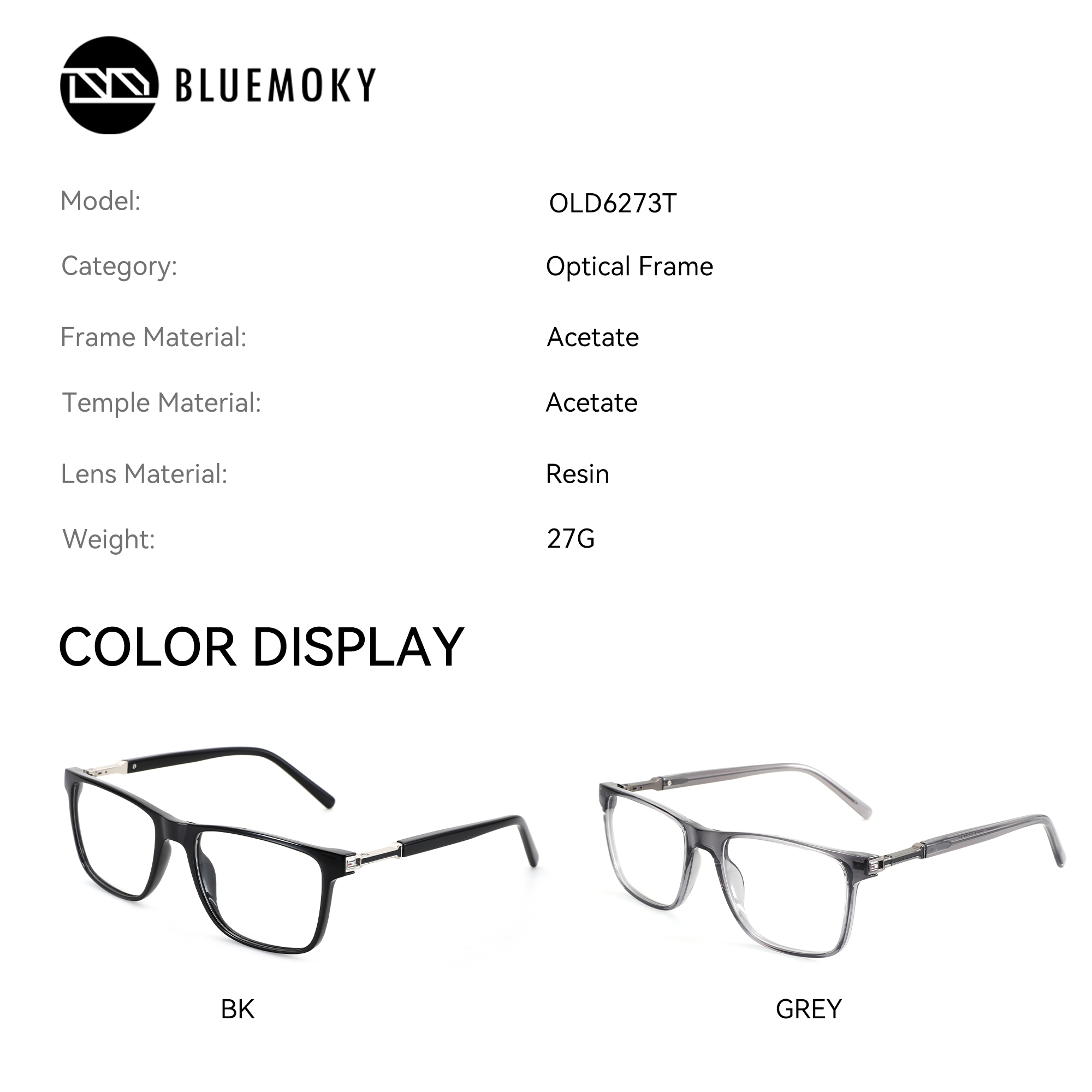BLUEMOKY ファッションアセテートメンズメガネフレーム - Men'S Fashion Non Prescription Glasses のレビューと価格