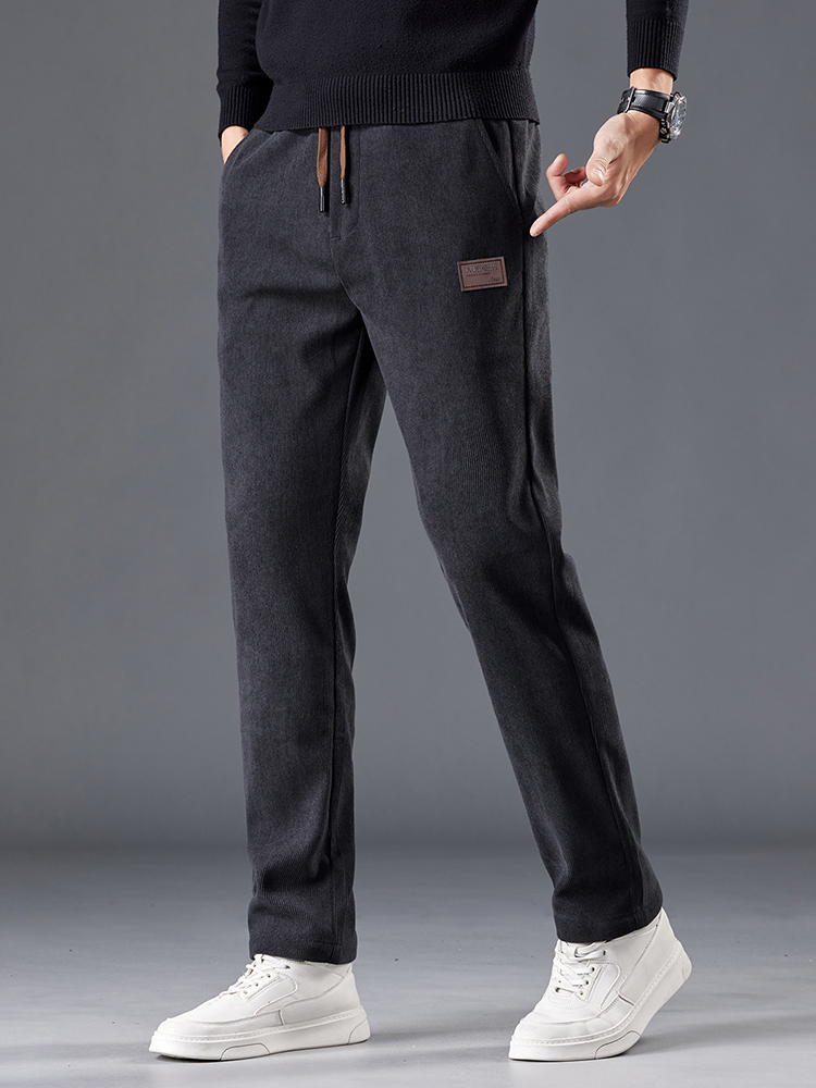 メンズコーデュロイパンツ秋の新弾性ウエストソフトで快適なファ - Men'S Fashion Khaki Pants のレビューと価格